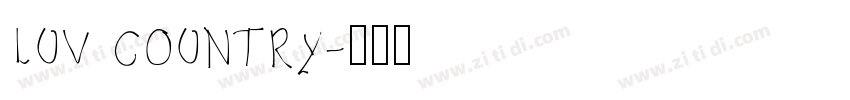 LUV COUNTRY字体转换